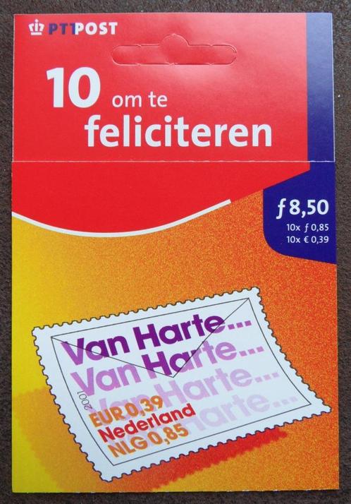 Postzegelboekje Gefeliciteerd  – 10 x € 0.39 euro en gulden, Postzegels en Munten, Postzegels | Nederland, Postfris, Verzenden