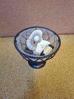 Bonbon schaal bakje koekjes bruin metaal glas, Huis en Inrichting, Woonaccessoires | Overige, Ophalen, Zo goed als nieuw