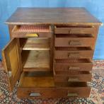 Vintage brocante houten kastje met lades, ladekastje, kast, Ophalen, Gebruikt, 5 laden of meer, Vintage