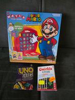 Spellenpakket: Super Mario Match, Uno Flip, Qwirkle, Hobby en Vrije tijd, Gezelschapsspellen | Bordspellen, Ophalen of Verzenden