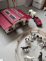 Schleich paardenmanege, auto met trailer en wasplaats, Ophalen of Verzenden, Zo goed als nieuw, Meisje