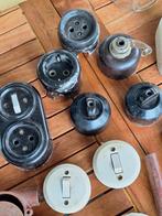 Vintage Bakeliet Schakelaars & Installatiemateriaal, Doe-het-zelf en Verbouw, Elektra en Kabels, Ophalen of Verzenden, Gebruikt