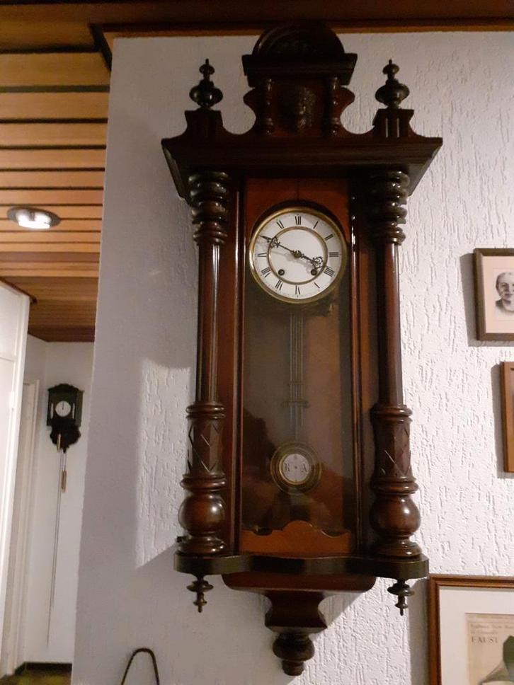 Antieke Regulateur wandklok met Slinger, Antiek en Kunst, Antiek | Klokken, Ophalen