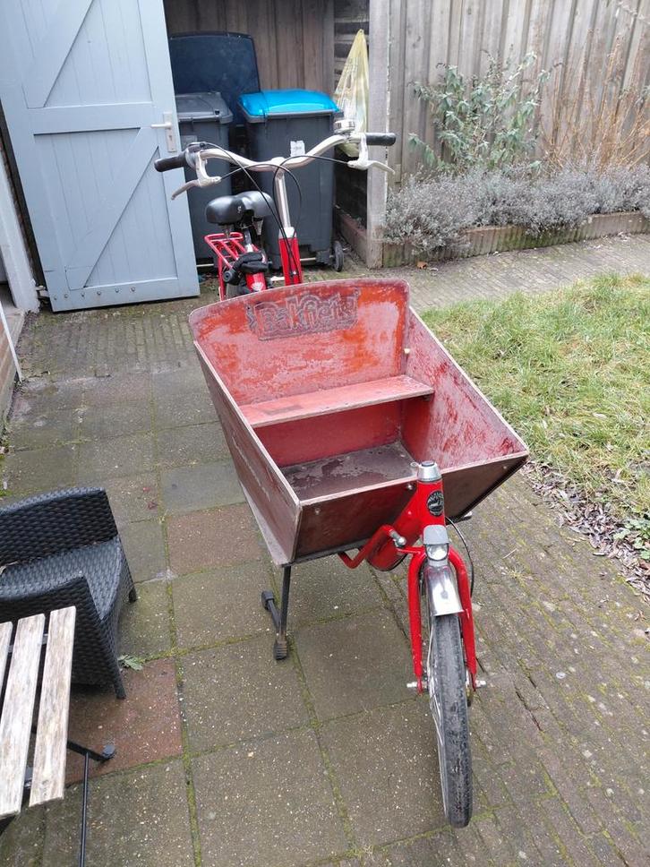 Cargo Bike short (opknapper), Fietsen en Brommers, Fietsen | Bakfietsen, Gebruikt, Huif, Ophalen