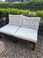 Ikea ÄPPLARÖ loungeset – 2 loungestoelen met kussens, Tuin en Terras, Tuinsets en Loungesets, Gebruikt, Loungeset, Bank, Hout