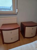 2 Beukenhouten Nachtkastjes - Kersen/Vanille, Ophalen, Gebruikt, 45 tot 65 cm, Minder dan 55 cm