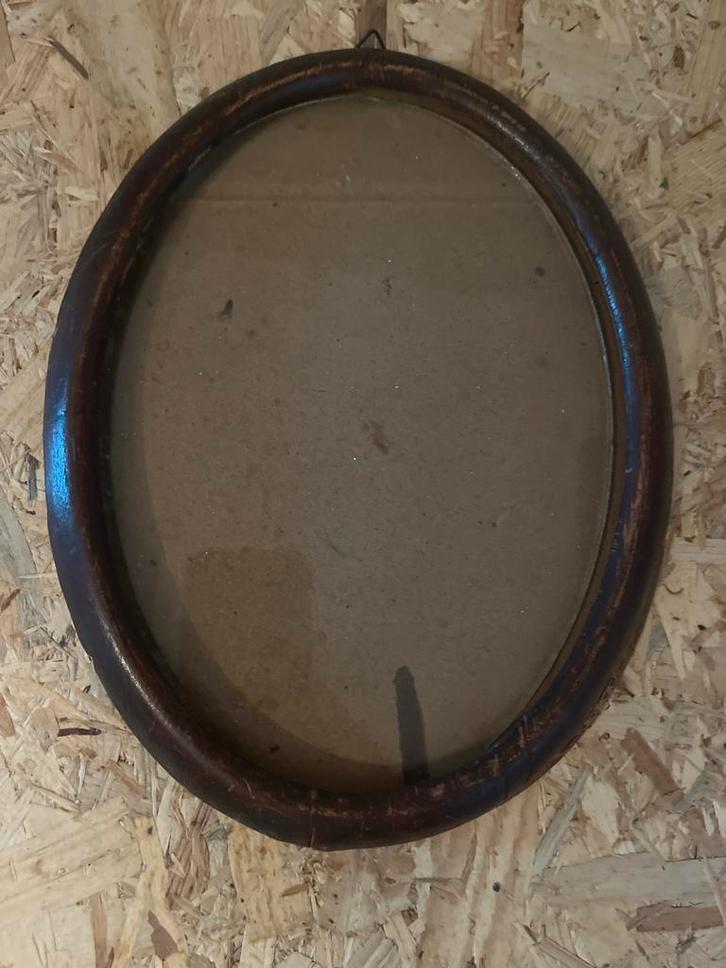 Antiek Ovalen Fotolijst, Huis en Inrichting, Woonaccessoires | Lijsten, Gebruikt, Minder dan 50 cm, Hout, Ophalen