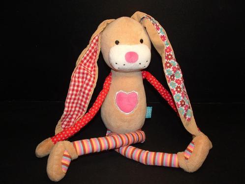 LIEF LIFESTYLE KONIJN VELOURS BEIGE MET WIT SNUITJE ROZE NEU, Kinderen en Baby's, Speelgoed | Knuffels en Pluche, Nieuw, Konijn