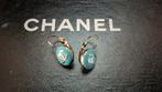 Chanel Oorbellen met CC Logo, Sieraden, Tassen en Uiterlijk, Oorbellen, Overige materialen, Blauw, Ophalen of Verzenden, Hangers