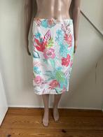 Marc Cain rok maat N4 = 40 wit roze turquoise, Maat 38/40 (M), Marc Cain, Wit, Ophalen of Verzenden