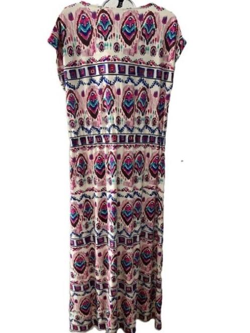 NIEUW OUI Printed Maxi Dress multi-colour Aztec print mt 44, Kleding | Dames, Jurken, Nieuw, Maat 42/44 (L), Overige kleuren, Onder de knie
