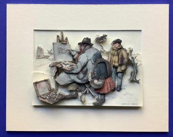 Anton Pieck, 3D Plaat, Papier Kunst  beschikbaar voor biedingen