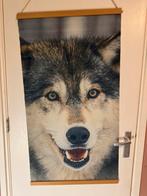Wandkleed wolf, Ophalen of Verzenden, Zo goed als nieuw, Schilderij, Minder dan 50 cm