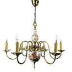 Vintage kroonluchter in Capodimonte-stijl, porseleinen putti, Huis en Inrichting, Lampen | Kroonluchters, Ophalen, Gebruikt