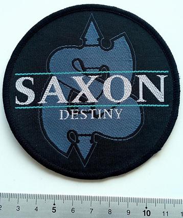 Saxon €2.50 SALE mooie off. 1990 Destiny vintage patch 3 beschikbaar voor biedingen