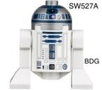 Lego Star Wars R2-D2 Zilver hoofd / Lavendel stip SW0527A, Verzenden, Nieuw, Losse stenen, Lego