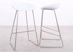 HAY AAS 38 | About A Stool | Barkruk | Wit/rvs, Huis en Inrichting, Barkrukken, Met voetsteun, 60 tot 90 cm, Ophalen of Verzenden