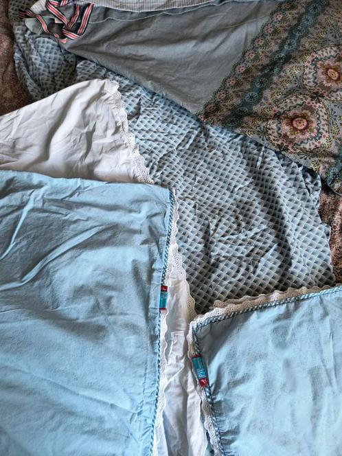 Dekbed overtrek en hoeslaken Pip Studio, Huis en Inrichting, Slaapkamer | Beddengoed, Gebruikt, Dekbedovertrek, Tweepersoons, Blauw