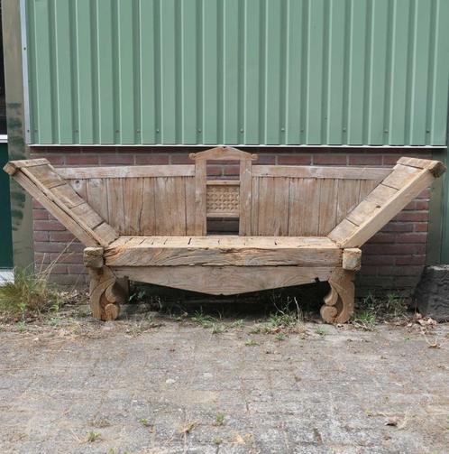 OPKNAPPER sofa teak bank ST5 hout landelijke Bali Ibiza oud, Antiek en Kunst, Antiek | Meubels | Stoelen en Banken, Ophalen of Verzenden