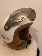 NAU Fasion scooterhelm beige met leer, Ophalen, Zo goed als nieuw, Medium, Naufashion