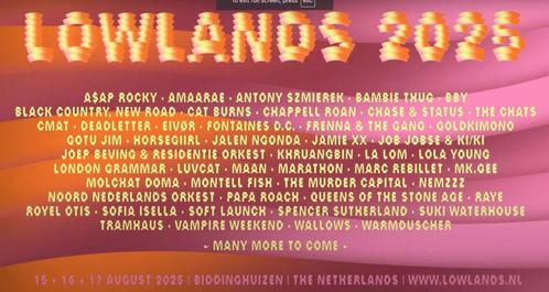 1x Lowlands ticket 2025, Tickets en Kaartjes, Kortingen en Cadeaubonnen, Eén persoon, Overige typen, Overige soorten