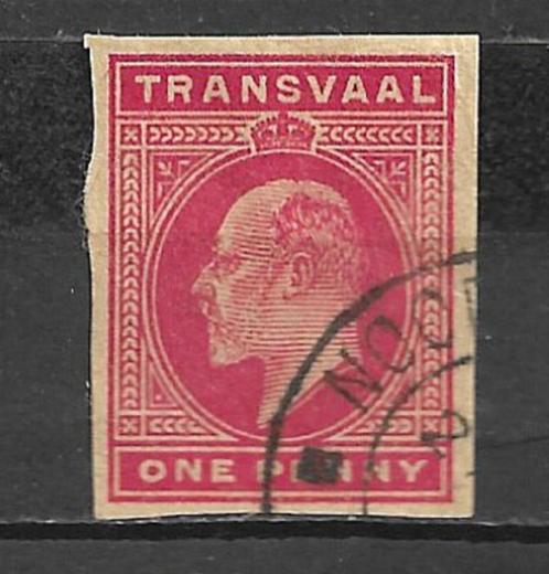 Transvaal 1905 ? Zegel uitgeknipt uit briefkaart, Postzegels en Munten, Postzegels | Afrika, Gestempeld, Zuid-Afrika, Verzenden