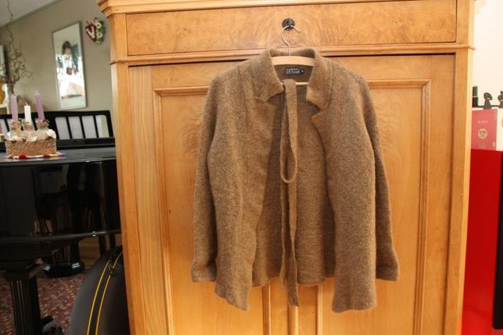 Mooi vest mohair wol van No Man's Land XL, Kleding | Dames, Truien en Vesten, Gedragen, Maat 46/48 (XL) of groter, Bruin, Ophalen of Verzenden
