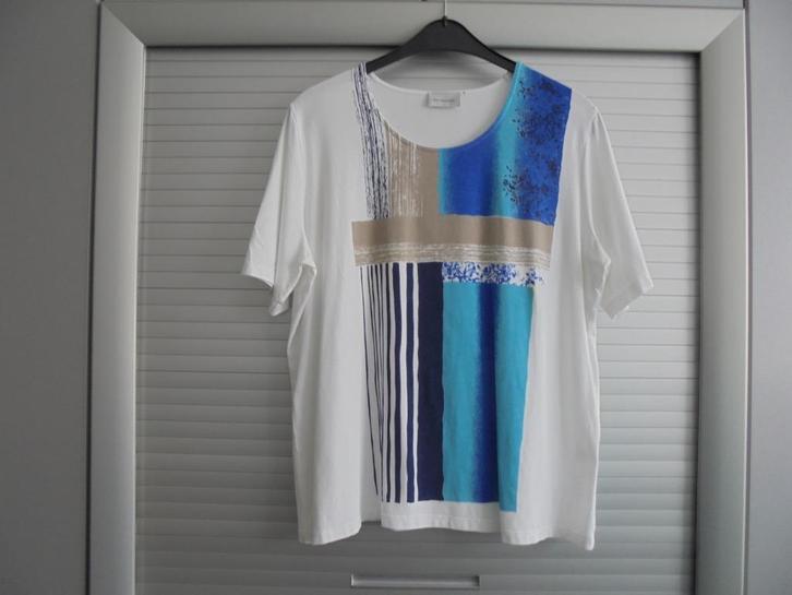 Germaine shirt maat 4 wit, Kleding | Dames, T-shirts, Zo goed als nieuw, Maat 46/48 (XL) of groter, Wit, Korte mouw, Ophalen of Verzenden