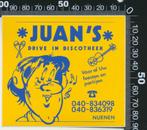Sticker: Juans Drive-in Discotheek - Nuenen (2), Ophalen of Verzenden, Zo goed als nieuw, Bedrijf of Vereniging