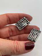 Z378 Prachtige zilveren brutalist manchetknopen, Sieraden, Tassen en Uiterlijk, Antieke sieraden, Ophalen of Verzenden, Zilver