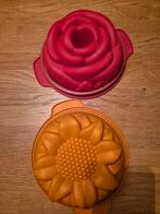 2 bakvormen: Roos en Zonnebloem, Ophalen of Verzenden, Gebruikt