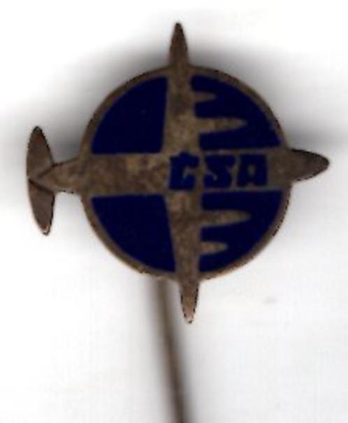 CSA email op zilverkl vliegmaaatschappij speldje ( J_231a ), Verzamelen, Speldjes, Pins en Buttons, Zo goed als nieuw, Speldje of Pin