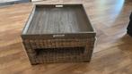 Hocker 70x70x44 cm, Ophalen, Riet of Rotan, Zo goed als nieuw, 50 tot 75 cm