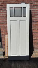 2 binnendeuren hardhout 211x83 met glas, Doe-het-zelf en Verbouw, Deuren en Horren, Ophalen, 80 tot 100 cm, Binnendeur, 200 tot 215 cm