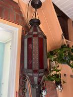 Glas en lood hanglamp, Antiek en Kunst, Antiek | Lampen, Ophalen of Verzenden