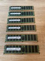 Samsung 16GB 2Rx4 PC4-2133P DDR4-2133 Registered ECC (5x), Computers en Software, RAM geheugen, 16 GB, Overige soorten, Gebruikt