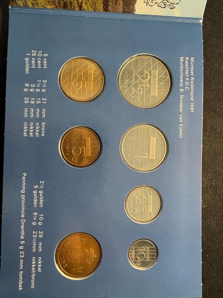 Nederlanfse muntset jasr 1991 tot 1998, Verzenden, Koningin Beatrix