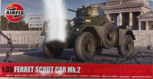 Coelianmodels, Airfix, 1379, Ferret Scout Car, 1/35, € 28,99, Hobby en Vrije tijd, Modelbouw | Auto's en Voertuigen, Nieuw, Tank