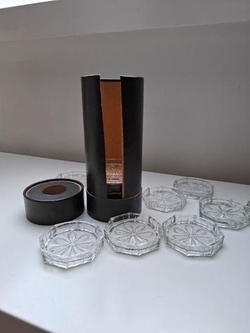 10 oude kristallen onderzetters Leerdam  beschikbaar voor biedingen