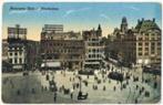 Amsterdam panorama Dam, kaart verzonden in 1915, Gelopen, Noord-Holland, Voor 1920, Verzenden