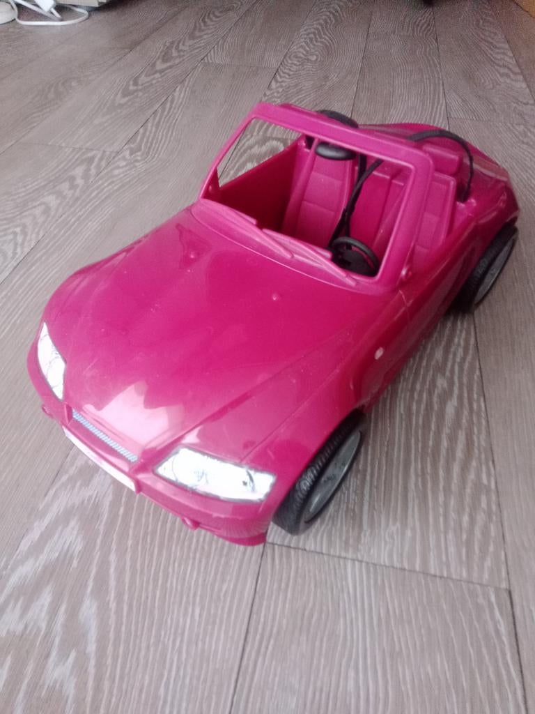Paarse Barbie cabrio auto met gordels, Ophalen of Verzenden, Gebruikt