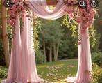 Backdrop doeken - 3 stuks - Roze & Wit, Ophalen of Verzenden
