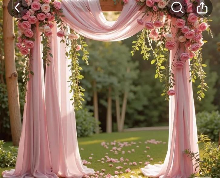 Backdrop doeken - 3 stuks - Roze & Wit, Huis en Inrichting, Woonaccessoires | Kransen, Ophalen of Verzenden