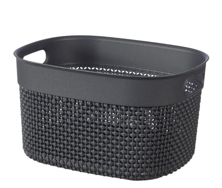 Curver Filo mand S 6L donkergrijs van 6 voor 3, Huis en Inrichting, Woonaccessoires | Schalen en Manden, Nieuw, Mand, Rechthoekig