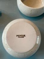 Pentik Fins ontbijtservies met houten onderleggers, Keramiek, Ophalen of Verzenden, Zo goed als nieuw, Overige stijlen