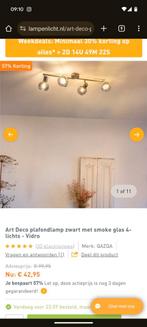 Art Deco Plafondlampen smoke glas, Antiek en Kunst, Antiek | Lampen, Ophalen