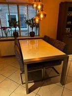 Keukentafel met 6 stoelen, Ophalen, Zo goed als nieuw, 4 tot 6 stoelen