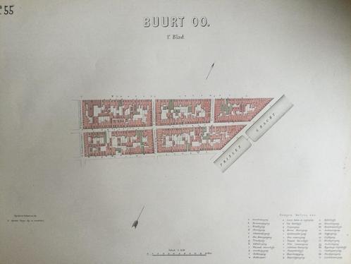 AMSTERDAM, Jordaan Anjeliersstraat e.o., 1876., Antiek en Kunst, Kunst | Etsen en Gravures, Verzenden