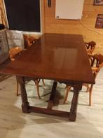 Tafel massief met 4 cafestoelen., Ophalen, Zo goed als nieuw, Rechthoekig, 50 tot 100 cm