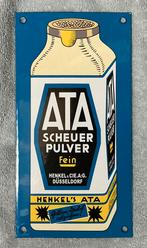 Emaille deurpostje ATA henkel schuurpoeder, Ophalen of Verzenden, Gebruikt, Reclamebord